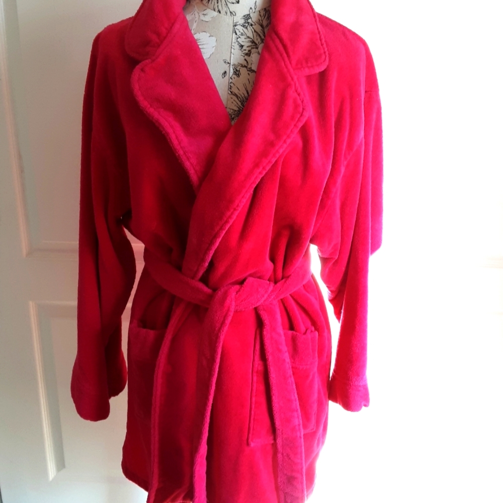 💘Hot Pink Shorty Robe - Picture 1 of 4